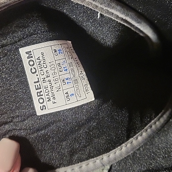 Sorel sorelli tall quilted wool gray blue boots sz 9 - Picture 6 of 9